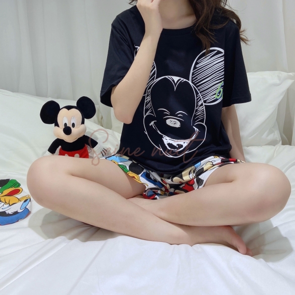 Pyjama Femme Mickey Noir