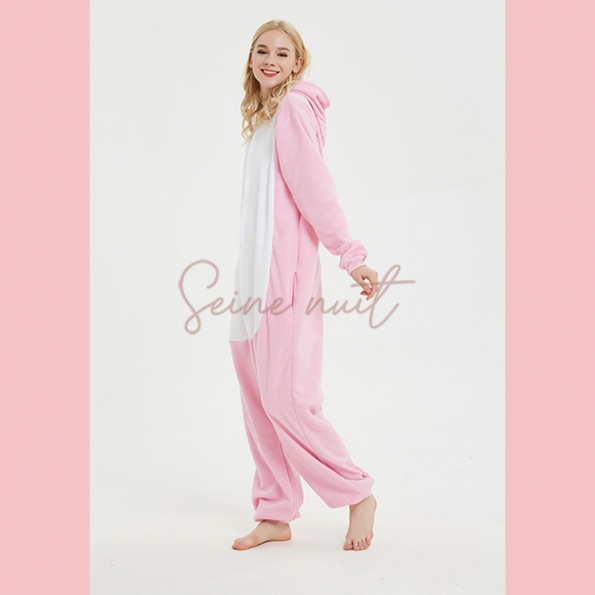 Combinaison Pyjama Dessin Animé Cochon Rose