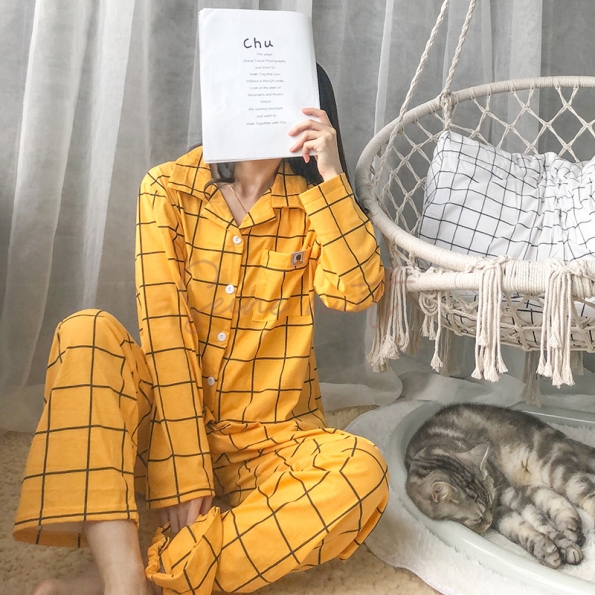 Pyjama Crayon Shin-Chan à Carreaux Jaune