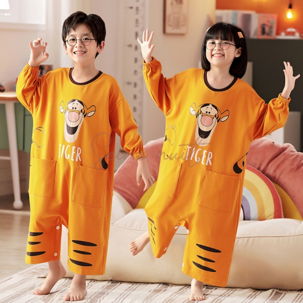 Pyjama Combinaison Enfant Tigrou Orange