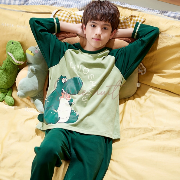 Pyjama Garçon Dinosaure Vert