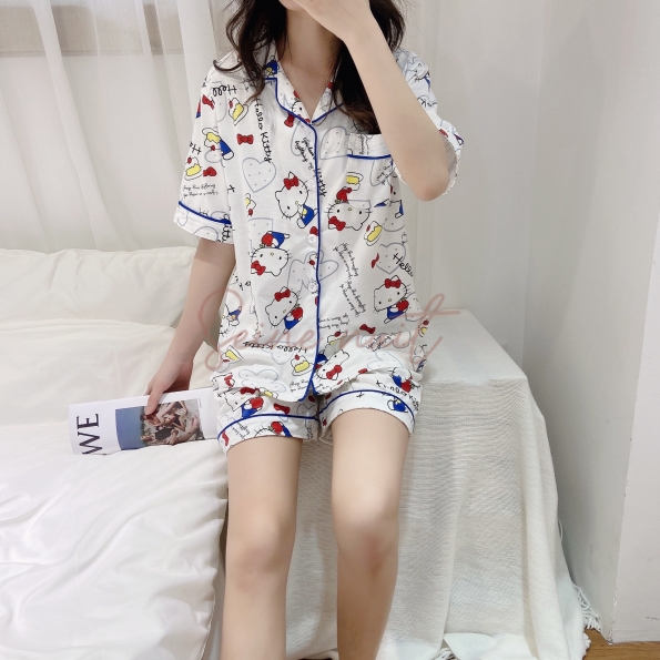 Pyjama Femme Chat Blanc