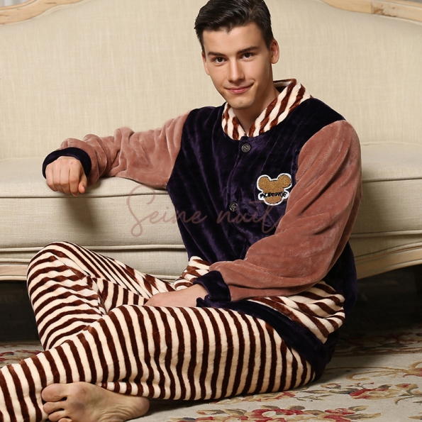 Pyjama Pilou Pilou Homme Marron