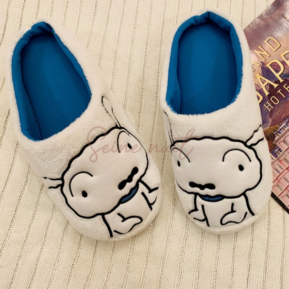 Cartoon Crayon Shin-Chan Little White Pantoufles en Coton Peluche