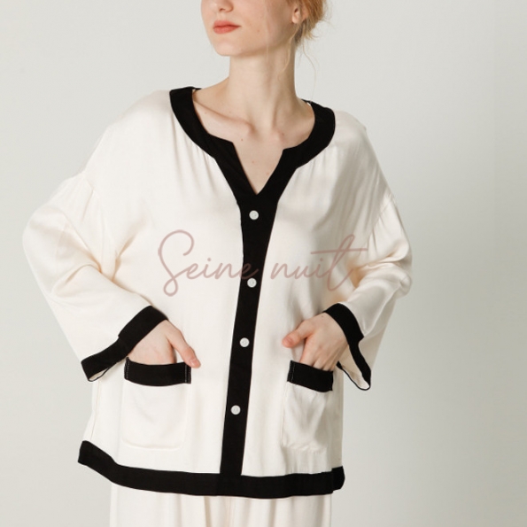 Pyjama Satin Femme Blanc Tendance