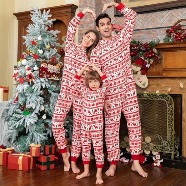 Pyjama une Pièce de Noël en famille