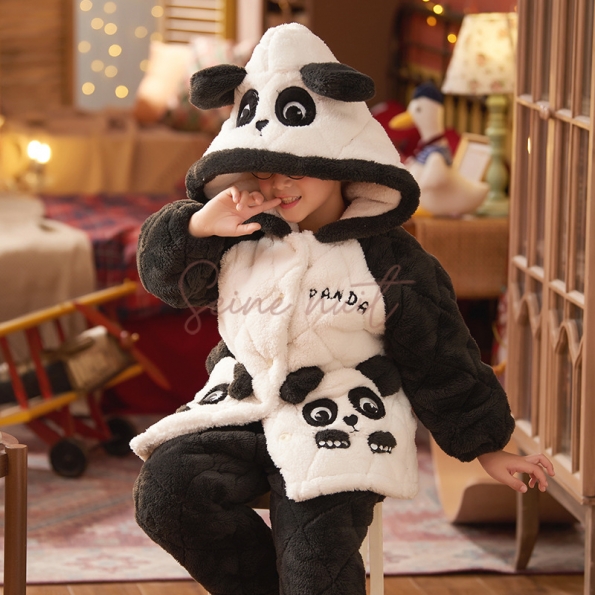 Pyjama Garçon Panda Noir et Blanc