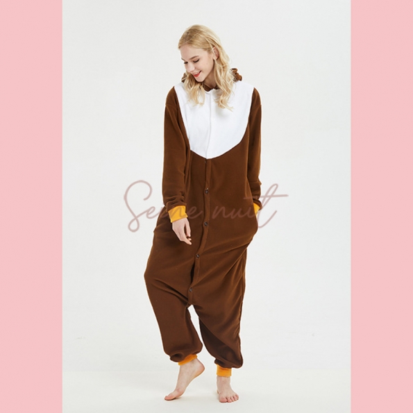 Combinaison Pyjama Mignon de Bande Dessinée de Cerf de Noël