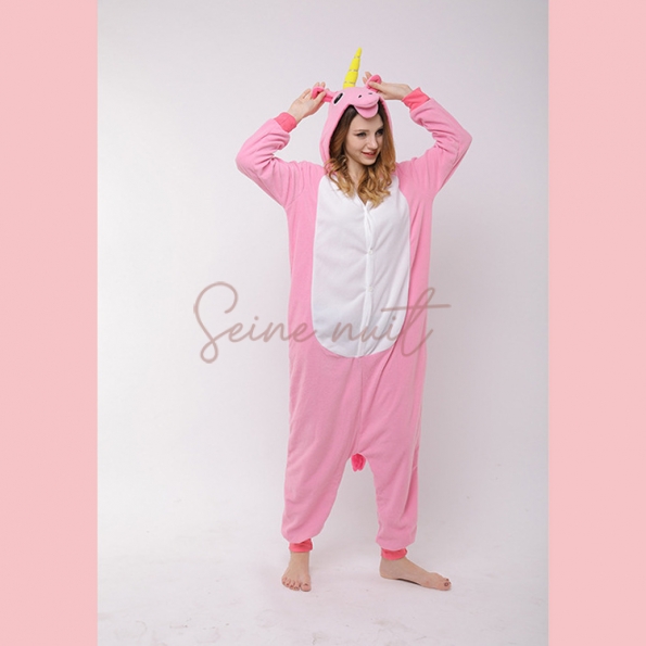 Combinaison Pyjama Dessin Animé Licorne Pegasus Rose