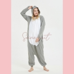 Combinaison Pyjama Mignon de Bande Dessinée de Phoque Gris