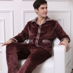 Pyjama Pilou Pilou Homme Marron d'hiver