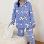 Pyjama Pilou Pilou Manches Longues Chien Bleu Marine