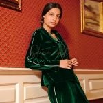 Pyjama en Velours Femme Vert