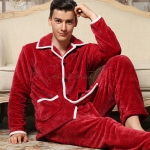 Pyjama Pilou Pilou Homme Rouge d'hiver