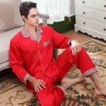 Pyjama Eté Homme Blanc et Rouge