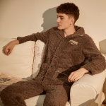 Pyjama Homme Polaire Brun