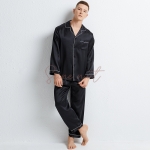 Pyjama Homme Eté en Soie Noir