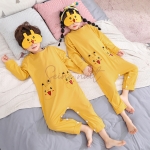 Combinaison Pyjama Enfant Pikachu Dessin Jaune