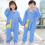 Pyjama Combinaison Enfant Dinosaure Jaune Bleu