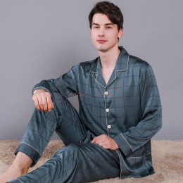 Pyjama Eté Homme Gris Vert