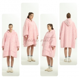 Sweat Plaid Adulte Géant Rose Lumineux