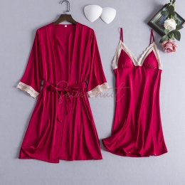 Pyjama Sexy Femme Fin de Couleur Unie