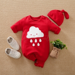 Pyjama une Pièce Bébé Rouge