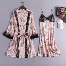 Pyjama Sexy Deux Pièces pour le Printemps et l'automne