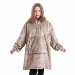 Sweat Plaid A Capuche Kaki