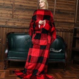 Sweat Plaid Rouge et Noir Femme