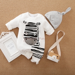 Nouveau Pyjama Bébé une Pièce Automne à Manches Longues