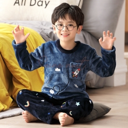 Pyjama Garçon Fusée Bleu