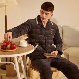 Pyjama Hiver Homme Bleu Royal