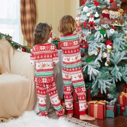 Ensemble de Pyjama Noel Enfant Rouge
