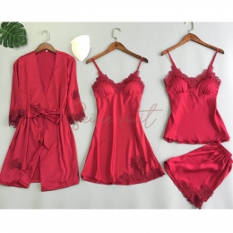 Ensemble Pyjama Sexy Femme Quatre Pièces d'été