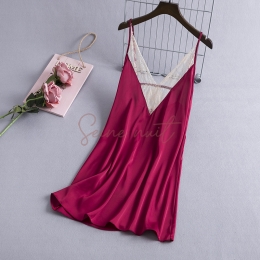 Pyjama Femme Sexy Mince en Soie Imitation