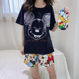 Pyjama Femme Mickey Noir