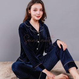 Pyjama Velours Bleu Marine