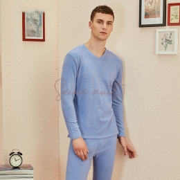 Pyjama Homme Hiver Bleu