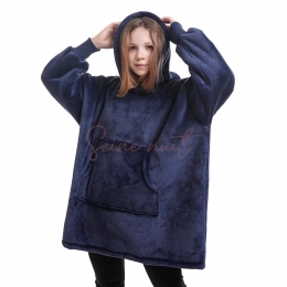 Sweat Plaid A Capuche Marine