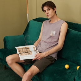 Pyjama Homme Eté Violet Foncé