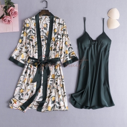 Ensemble Pyjama Sexy Femme Deux Pièces de Nuit Fronde