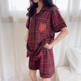 Pyjama Harry Potter Manches Courtes Rouge et Vert