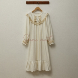 Ensemble Pyjama Velours Femme Dentelle Blanc