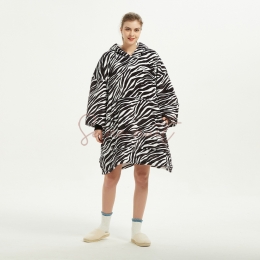 Sweat Plaid Adulte Geant Noir et Blanc