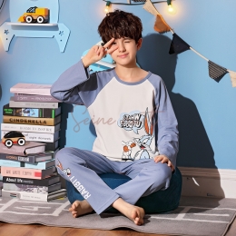 Pyjama Ado Garçon Lapin Bleu Clair