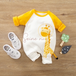 Pyjama Bébé une Pièce Girafe Dessin Animé