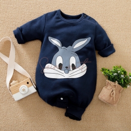 Pyjama Bébé une Pièce Lapin Mignon de Bande Dessinée