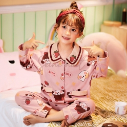 Pyjama Fille Fraise Rose