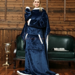 Sweat Plaid Marine Femme